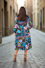 Load image into Gallery viewer, Multi Colour Dana Long Sleeve Midi Shirt Dress