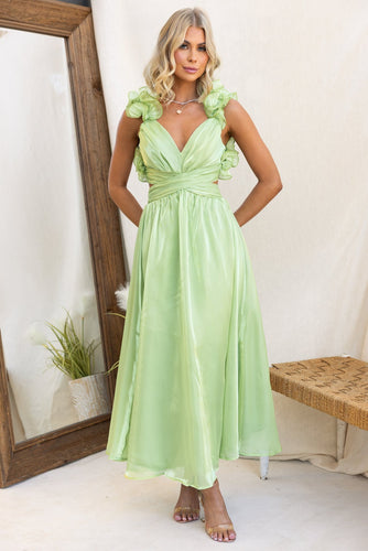 Sage Midi Cocktail Dress with Side Cutouts and Lace Corset Cross Over to Back (Copy) (Copy) (Copy) (Copy) (Copy)
