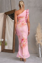 Load image into Gallery viewer, Baby Pink Ashwin Floral Bodycon Maxi Dress