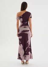 Load image into Gallery viewer, Mesh Drop Shoulder Maxi Dress - Abstract Print