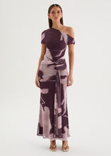 Load image into Gallery viewer, Mesh Drop Shoulder Maxi Dress - Abstract Print