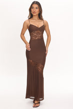Load image into Gallery viewer, Chocolate Lace Contour Maxi Dress