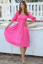 Load image into Gallery viewer, Hot Pink &#39;Jora&#39; Summer Midi Dress