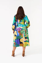 Load image into Gallery viewer, Multi Colour Shiara Long Sleeve Midi Shirt Dress with Pockets