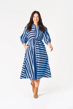 Load image into Gallery viewer, Stripe Moss Midi Shirt Dress