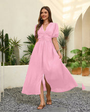 Load image into Gallery viewer, Pink &#39;Mystic Moon&#39; Detailed Midi Dress