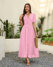 Load image into Gallery viewer, Pink &#39;Mystic Moon&#39; Detailed Midi Dress