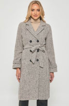 Load image into Gallery viewer, Brown &amp; White Tweed Winter Coat