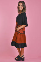 Load image into Gallery viewer, Rust Autumn Vibe Panel Dress with Pockets