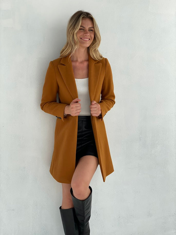 Mustard Lined Winter Coat