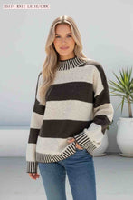 Load image into Gallery viewer, Latte &amp; Brown Large Knit Jumper