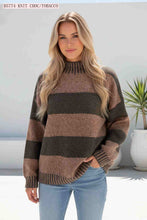 Load image into Gallery viewer, Brown &amp; Chocolate Stripe Wool Knit