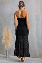 Load image into Gallery viewer, Black Strapless Arlie Lace Maxi Dress