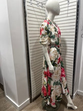 Load image into Gallery viewer, Botanical Cream Floral Midi Dress with Pockets