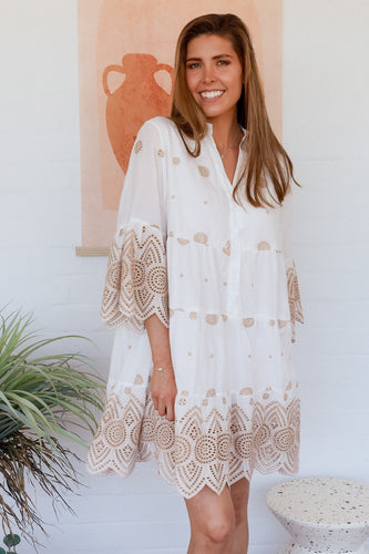 Salty Palm Resort Boho Faux Linen Summer Dress