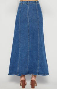 Maxi Denim Panel Skirt