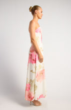 Load image into Gallery viewer, Pink "Azara" Floral Print Strapless Panel Maxi Dress with Pockets