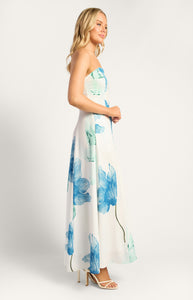 Wildflower Strapless Floral Print Maxi Panel Dress