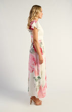 Load image into Gallery viewer, Pink Floral Maxi Dress with Butterfly Sleeve
