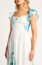 Load image into Gallery viewer, Wildflower Floral Print Sweetheart Neckline Chiffon Dress