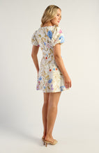 Load image into Gallery viewer, Floral Faux Linen Knot Front Mini Dress