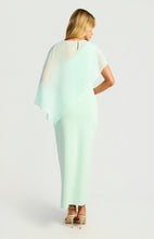 Load image into Gallery viewer, Icy Blue Chiffon Cape One Shoulder Dress