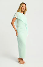 Load image into Gallery viewer, Icy Blue Chiffon Cape One Shoulder Dress