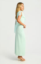 Load image into Gallery viewer, Icy Blue Chiffon Cape One Shoulder Dress