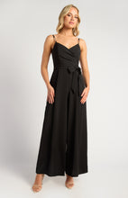 Load image into Gallery viewer, Black Jumpsuit with gold chain detailed strap