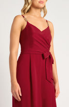 Load image into Gallery viewer, Red Jumpsuit with gold chain detailed strap