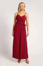 Load image into Gallery viewer, Red Jumpsuit with gold chain detailed strap