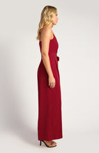 Load image into Gallery viewer, Red Jumpsuit with gold chain detailed strap