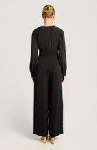 Load image into Gallery viewer, Black Long Sleeve Tailored Jumpsuit with Panel waist