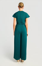 Load image into Gallery viewer, Jade Front Pleated Jumpsuit with Gold Buckle Detail