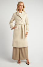 Load image into Gallery viewer, Almond Double Breasted Longline Faux Wool Coat