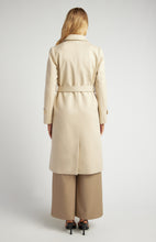 Load image into Gallery viewer, Almond Double Breasted Longline Faux Wool Coat