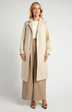 Load image into Gallery viewer, Almond Double Breasted Longline Faux Wool Coat