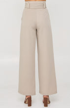 Load image into Gallery viewer, Beige Paper Bag Waist Wide Leg Pants