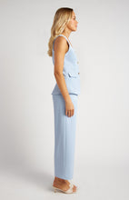 Load image into Gallery viewer, Pale Blue Two Piece Button Detail Vest and Pant Set