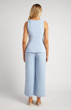 Load image into Gallery viewer, Pale Blue Two Piece Button Detail Vest and Pant Set