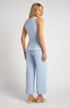 Load image into Gallery viewer, Pale Blue Two Piece Button Detail Vest and Pant Set