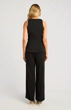 Load image into Gallery viewer, Black Button Up Detail Sleeveless Vest Top &amp; Pant Set