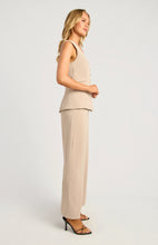 Load image into Gallery viewer, Beige Button Up Detail Sleeveless Vest Top &amp; Pant Set