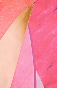 Pink Abstract Print Split Leg Jumpsuit