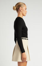 Load image into Gallery viewer, Black Long Sleeve Cross over Bodysuit
