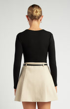 Load image into Gallery viewer, Black Long Sleeve Cross over Bodysuit