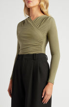 Load image into Gallery viewer, Sage Long Sleeve Cross over Bodysuit