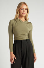 Load image into Gallery viewer, Sage Long Sleeve Cross over Bodysuit