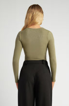 Load image into Gallery viewer, Sage Long Sleeve Cross over Bodysuit