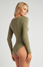 Load image into Gallery viewer, Sage Long Sleeve Cross over Bodysuit